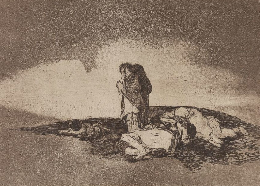 Francisco de Goya - There is no one to help them (1812)